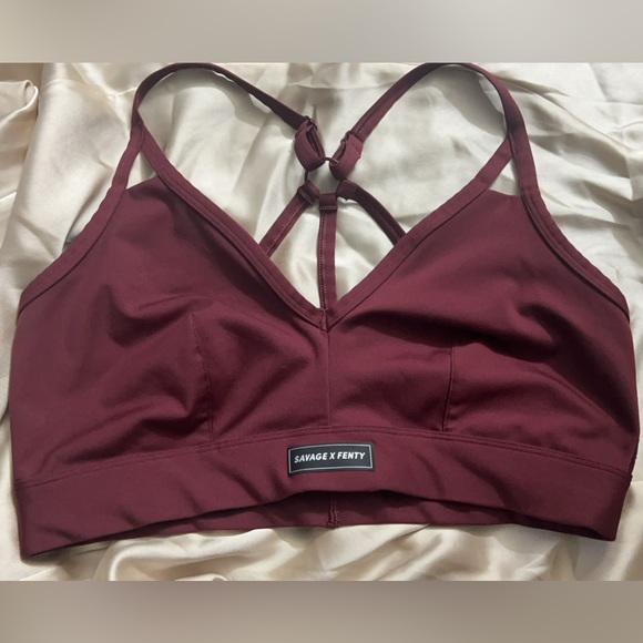Savage X Fenty Spotlight Low Impact Sports Bra, Size 1X, Color Red Cocoa - Picture 1 of 5